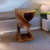 Haussmann® Wood Double Twist Stool Table 12 in SQ x 23 in | Chairs by Haussmann®