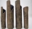 Handmade Rustic Stoneware Tall Thin Ceramic Vase for Modern | Vases & Vessels by YomYomceramic. Item made of stone