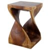 Haussmann® Wood Twist End Table 15 x 15 x 23 inch | Tables by Haussmann®