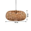 Orion Flat Ball Hanging Lamp | Pendants by Home Blitz. Item made of wood & metal compatible with country & farmhouse and modern style