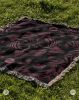 IVI - Mushroom + Cannabis  Blanket Red Purple | Linens & Bedding by Sean Martorana. Item made of cotton