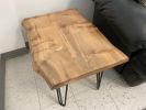 Live Edge Accent Table with Steel Hairpin Legs | Side Table in Tables by Carlberg Design. Item composed of maple wood compatible with minimalism and rustic style
