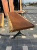 Wooden Dining Table - Live Edge Table - Garden Outdoor Table | Conference Table in Tables by Tinella Collection. Item composed of wood & metal compatible with boho and contemporary style