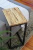 Solid Spalted Hackberry Wood & Black Metal C-Table | Side Table in Tables by Hazel Oak Farms. Item made of wood & steel