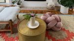 (M) Mauve Knot Ottoman | Benches & Ottomans by Knots Studio