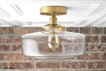 Schoolhouse Lighting - Model No. 2477 | Flush Mounts by Peared Creation. Item composed of brass