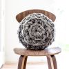 Hand Crochet Round Pillow Kit | Pillows by Flax & Twine. Item composed of cotton