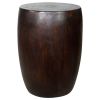 Haussmann® Wood Merlot End Table 15 D x 20 inch High Dark | Tables by Haussmann®