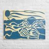 Canvas Print - Blue Airwaves - Minimalist Abstract Ocean | Work by Eman's Gallery