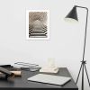 Framed Paper Print - Tunnel of Illusion - Geometric Op Art | Work by Eman's Gallery