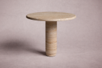 Marylou Travertine Round Table | Dining Table in Tables by HamamDecor LLC