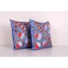 Pair Suzani Silk Cushion Cover from Uzbekistan, Set of Two E | Pillows by Vintage Pillows Store