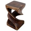 Haussmann® Wood Double Twist Stool Table 12 in SQ x 20 in | Chairs by Haussmann®