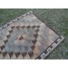 1950s Vintage Diamond Turkish Kilim Rug - 4'8'' x 9'4'' | Area Rug in Rugs by Vintage Pillows Store. Item composed of fiber