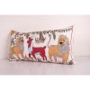 Animal Motif Suzani Bedding Pillow, Vintage Embroidered Text | Cushion in Pillows by Vintage Pillows Store