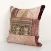 Ethnic Turkish Kilim Pillow Cover, Square Patchwork Cushion | Pillows by Vintage Pillows Store