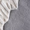 Handmade Wool Geometric Rug, Ivory Grey Modern Carpet, Hand Knotted Textile Mat | Area Rug in Rugs by Swiflo