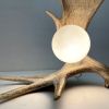 Moose Antler Lamp - Natural | Table Lamp in Lamps by Farmhaus + Co.. Item made of ceramic
