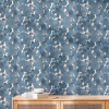 Color Spots Indigo Wallpaper | Wall Treatments by Color Kind Studio. Item made of fabric with paper