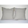 16" X 16" Set of Two Striped Turkish Kilim Pillow Cover | Sham in Linens & Bedding by Vintage Pillows Store. Item composed of cotton and fiber