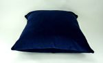 midnight blue velvet pillow // midnight blue cushion // dark | Pillows by velvet + linen