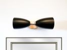 2-Armed Art Deco Sconce - Matte Black & Brushed Brass | Sconces by Retro Steam Works. Item composed of brass in mid century modern style