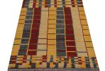 Rug & Kilim’s Moroccan style rug in Gold, Gray and Red Tribal Geometric Pattern | Area Rug in Rugs by Rug and Kilim