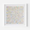 Two Hundred and Fifty Six World Map Dots Collage | Paintings by Amelia Coward