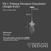 Tribeca Chandelier Pendant (Single Bulb) | Chandeliers by Michael McHale Designs. Item made of metal with glass