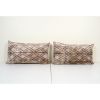 16" x 24" Ikat Velvet Gray Pillow Cover - Pair | Sham in Linens & Bedding by Vintage Pillows Store. Item composed of cotton
