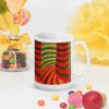 Coffee Mug - No Brake Zone - Op Art Geometric Motion | Work by Eman's Gallery