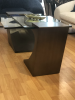 Clasp lamp table Antique brushed bronze finish. | Coffee Table in Tables by Greg Sheres. Item composed of bronze & glass