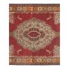 Vintage Burnt Orange Animal Turkish Rug Mat 3' X 4'4" | Area Rug in Rugs by Vintage Pillows Store. Item composed of wool and fiber