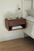 Modern Floating Nightstand | Walnut | Storage by Caleth