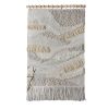 Handwoven Ivory Wool Wall Hanging, Textured Boho Fiber Art, Neutral Modern | Wall Hangings by Swiflo