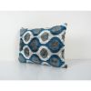 Ikat Blue Pillow Cover - Silk Ethnic Velvet Lumbar Pillow Co | Cushion in Pillows by Vintage Pillows Store