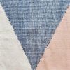 Rio Handwoven Navy and Pink Rug | Area Rug in Rugs by Mumo Toronto. Item composed of fabric in boho or minimalism style