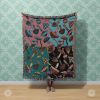 IVI - Mushroom Jacquard Woven Blanket - Four Color | Linens & Bedding by Sean Martorana. Item made of cotton