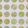 One Hundred Green Map Dots Collage | Paintings by Amelia Coward
