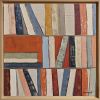 Cadence des livres – Bibliotheque abstraite peinture 40x40 cm | Sophie Dumont | Decorative Objects by Sophie DUMONT.