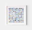 One Hundred Snowy Mountain Landscape Dots Collage | Paintings by Amelia Coward