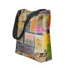 Tote Bag - The Hearth Quilt - Folk Patchwork Art | Work by Eman's Gallery