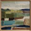 Au dela des champs | Oil And Acrylic Painting in Paintings by Sophie DUMONT.. Item composed of canvas in minimalism or contemporary style