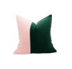 green and pink pillow // color block pillow // pink | Pillows by velvet + linen