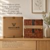 Wood Wall Clock, Marquetry Decor, Silent Scandinavian Design, Brass Hands | Decorative Objects by Vesta Corte