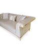 Une Jonquille , 87''  Rolled Arm Sofa, Pearl White Velvet Up | Couch in Couches & Sofas by Art De Vie Furniture