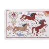 Suzani Tapestry With Horse Design, Animal Pictorial Silk on | Tablecloth in Linens & Bedding by Vintage Pillows Store