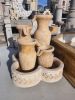 Hand Carved Marble Fountain – 3-Tier Ottoman Style Yellow Stone Water Feature | Water Fixtures by AEGEAN MARBLE ARTISAN ATELIER