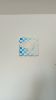 Comfort Zone Mini #07 - Wandskulptur Kariert Blau | Wall Sculpture in Wall Hangings by Reyku