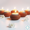 Voro Handmade Terracotta Tealight Holder (Pack of 2) | Candle Holder in Decorative Objects by Lit Lamps - Sustainable Mindful Lighting